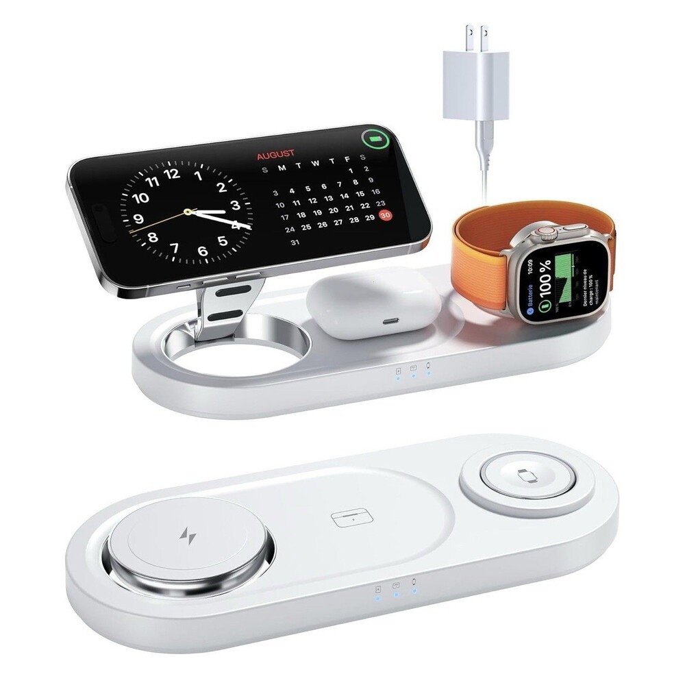 3 in 1 Charging Station for Apple Compatible with Magsafe Charger Stand Black
